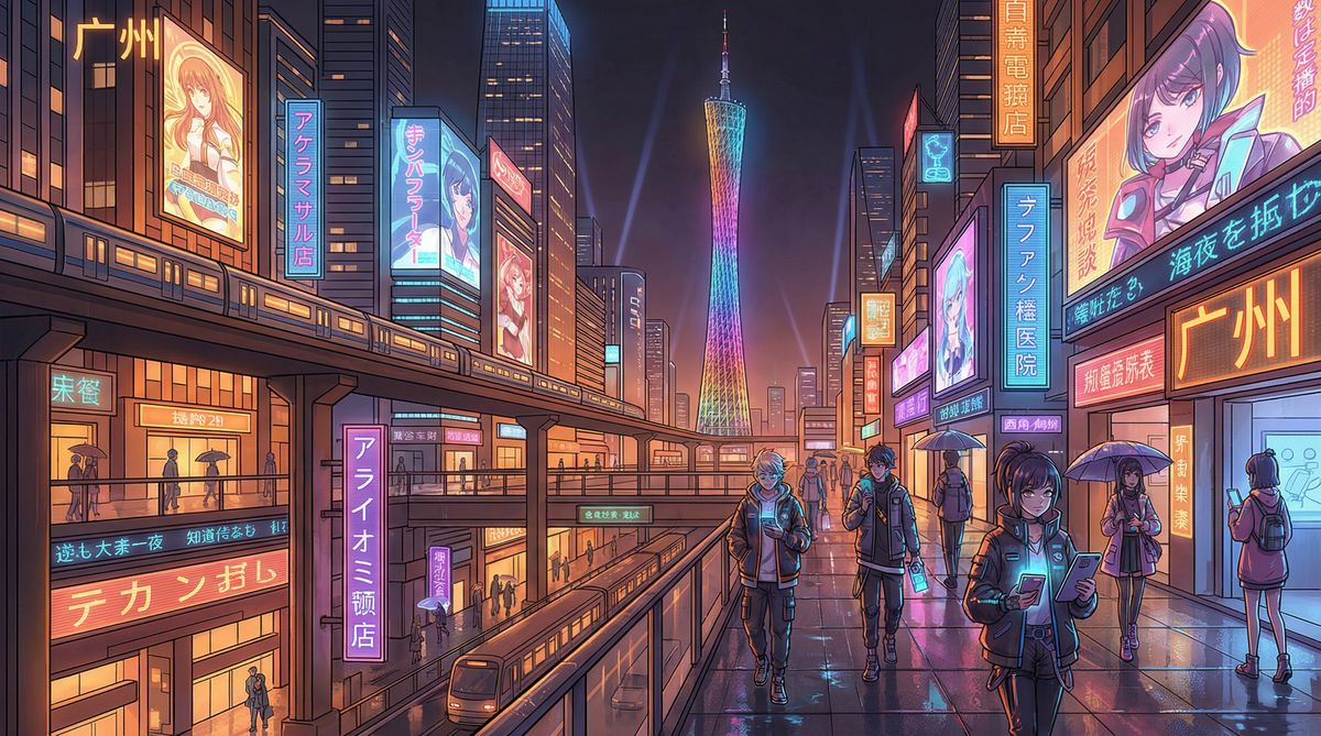糖心动漫-广州动漫城夜景